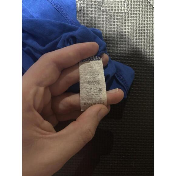 Emily Blu Womens Crew Neck Sleeveless Rayon Blue Beach T Shirt Top Tank Top - Picture 5 of 6